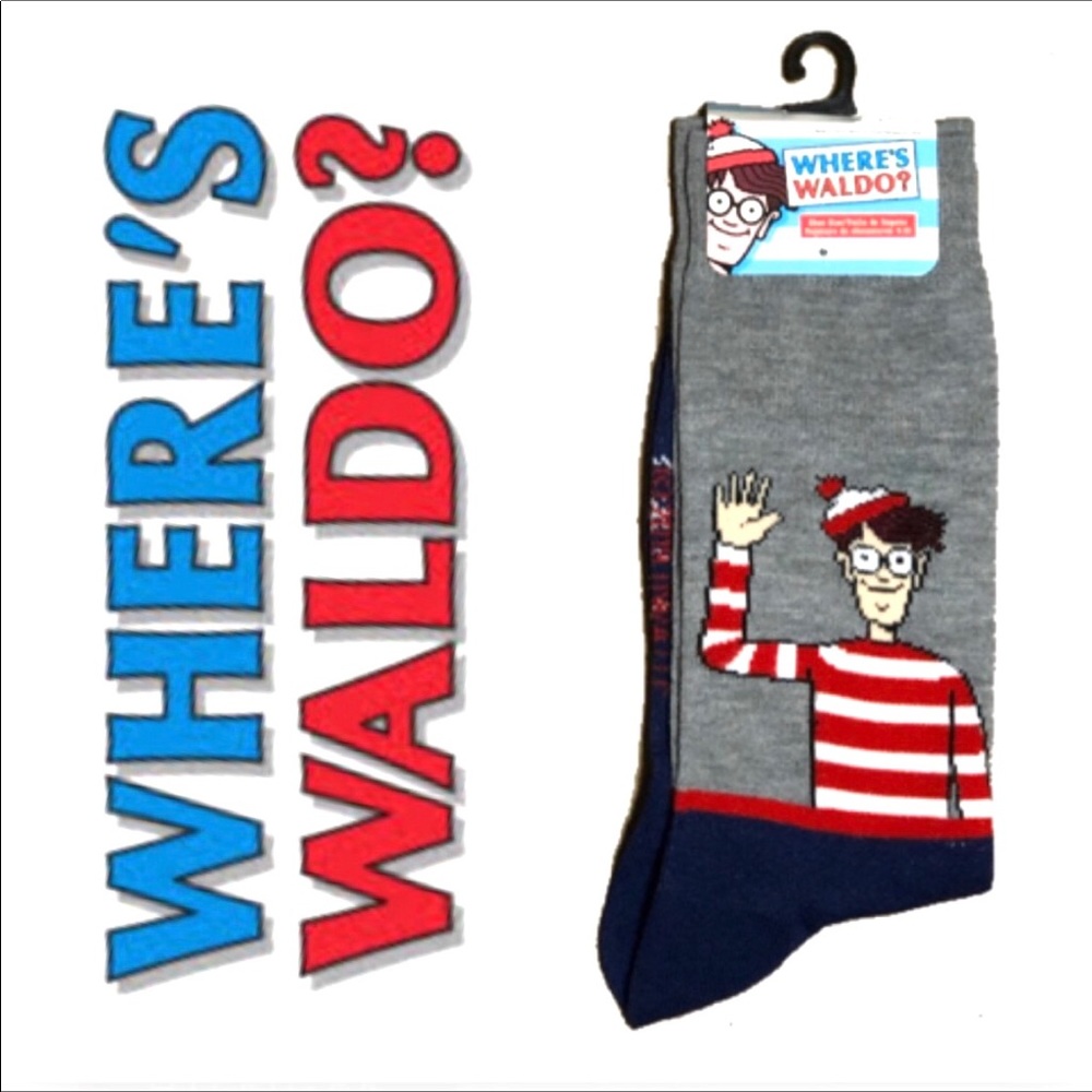 🆕🔴 ‘Where’s Waldo’ Graphic Socks